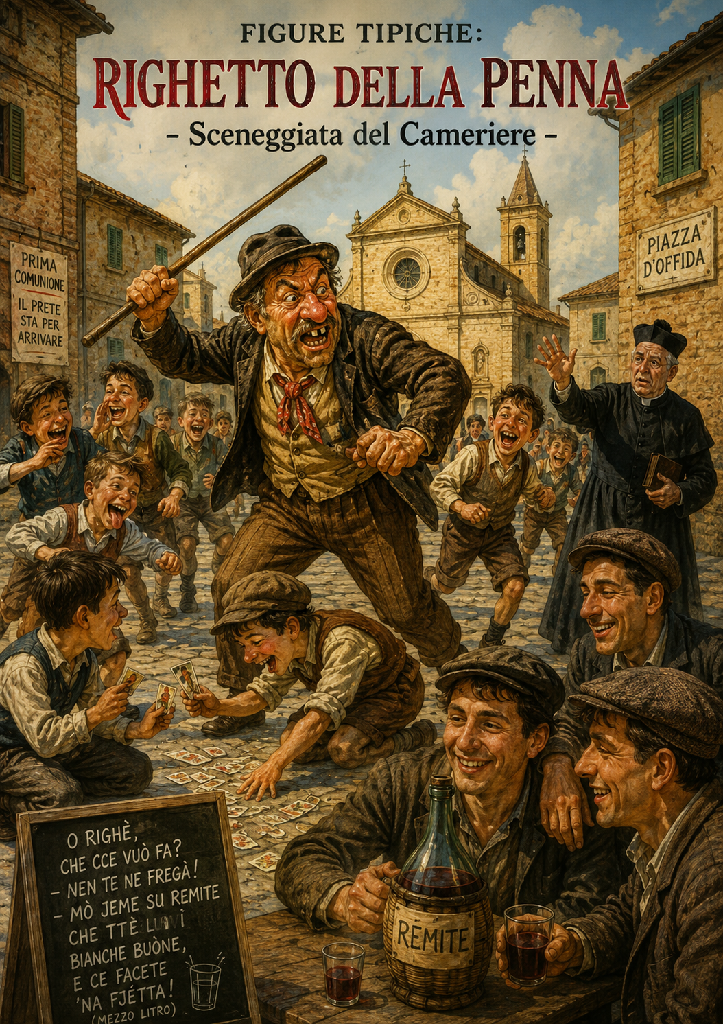 Offida, figure tipiche: Righetto della penna